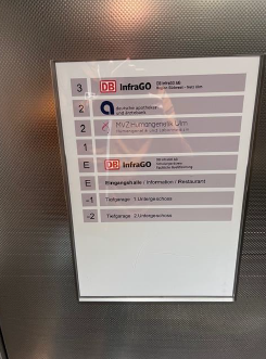 Wegweiser Aufzug